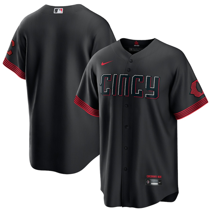 Men's Cincinnati Reds Blank 2023 City Connect Cool Base Stitched Baseball Jersey